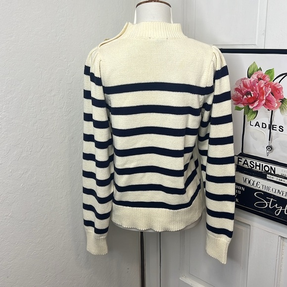 Rails Allie Ivory & Navy Striped Sweater Size M - Picture 5 of 12